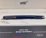 Perfect Replica Montblanc Stainless Steel Clip Dark Blue M Marc Rollerball Pen